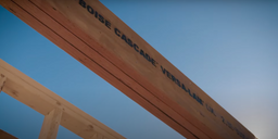Close-up image of Boise Cascade’s product with a blue sky in the background.